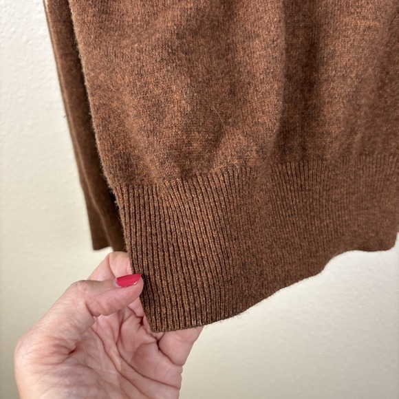 27 Miles Malibu Revolve Blakely Sweater Charcoal Camel Spice 100% Cashmere - Picture 5 of 12